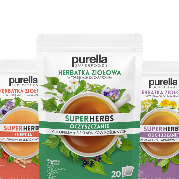 Herbatki ziołowe Purella Superherbs