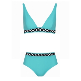 MISSION SWIM Strój dwuczęściowy INES - light blue| Sklep Bebio