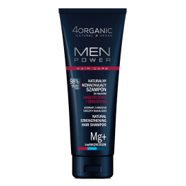 Naturalny wzmacniający szampon do włosów MEN POWER Zagęszczenie i odbudowa 250 ml 4 organic 