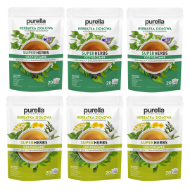 Zestaw Herbatek Ziołowych Purella Superherbs  3xOCZYSZCZANIE + 3xODCHUDZANIE