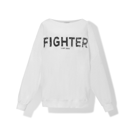 Bluza damska FIGHTER  + 1 OF 200 white ONESIZE Łukasz Jemioł | Sklep Bebio