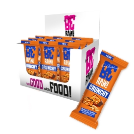 Zestaw batonów orzechowych BeRAW! Crunchy Peanuts & Caramel 40g x15
