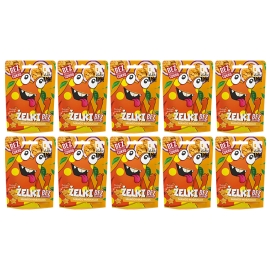 Zestaw żelków owocowych BeRAW! Kids Mango marakuja 10 x 35 g  