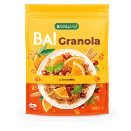 Granola pełnoziarnista z żurawiną Bakalland BA! 300g