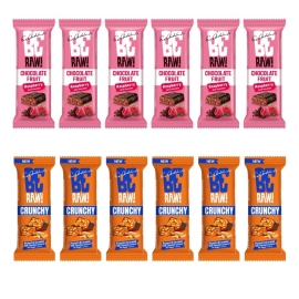 Zestaw Beraw Crunchy Peanut butter & Beraw Raspberry Power 12 szt mix