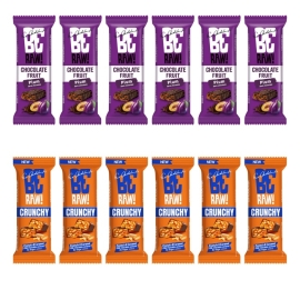 Zestaw Beraw peanut butter crunchy & Beraw plum chocolate mix 12 szt.