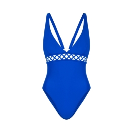 MISSION SWIM Strój jednoczęściowy INES - electric blue rozmiar S | Sklep Bebio