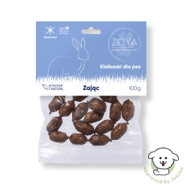 Kiełbaski z zająca dla psów 100g ZOYA | Sklep Bebio 
