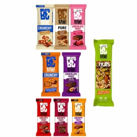 Zestaw batonów BeRAW! MIX 9 smaków - 9 x 1 szt. 
