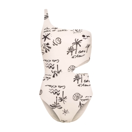 MISSION SWIM x ESOTIQ Strój jednoczęściowy FIRENZE - kremowy