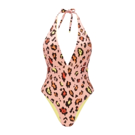 MISSION SWIM Strój jednoczęściowy VERA - pink leopard | Sklep Bebio