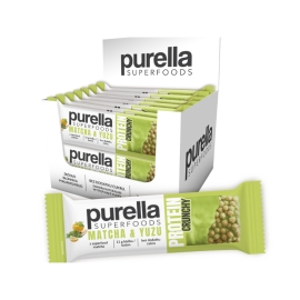 Zestaw batonów proteinowych Purella Superfoods Protein Crunchy Matcha &Yuzu 15x45g 