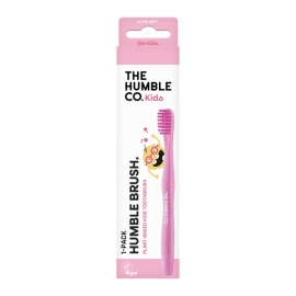 Szczoteczka do zębów dla dzieci Plant-based - X-TRA SOFT - różowa 1 szt The Humble Co. Kids