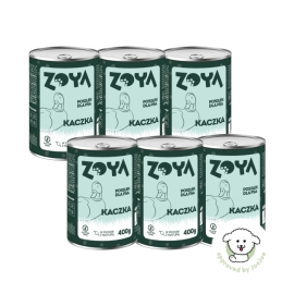 Zestaw mokrej karmy dla psa kaczka – puszka 400g x 6szt. ZOYA