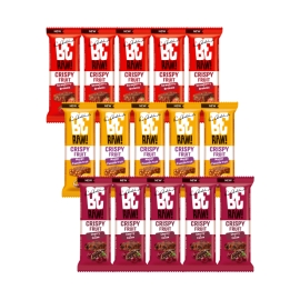 Zestaw batonów owocowych BeRAW! Crispy Fruit mix smaków 15 x 40g