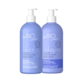 Zestaw naturalnych kosmetyków do ciała BioNAWILŻANIE balsam + żel pod prysznic BeBIO Cosmetics 