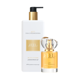 Naturalny żel pod prysznic 300 ml + woda perfumowana  Feel the moment 30 ml 
