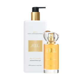 Naturalny żel pod prysznic 300 ml + woda perfumowana Feel the moment 50 ml 