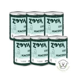 Zestaw mokrej karmy dla psa kaczka puszka - 800g x 6 szt. ZOYA | Sklep Bebio