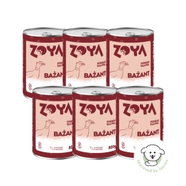 Zestaw mokrej karmy dla psa bażant puszka 800g x 6szt. ZOYA | Sklep Bebio 