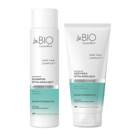 Zestaw naturalny szampon + odżywka do włosów puszących się BeBIO Cosmetics 