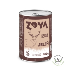Mokra karma dla psa jeleń – puszka 400g ZOYA 