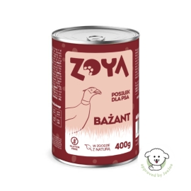 Mokra karma dla psa bażant – puszka 400g ZOYA 