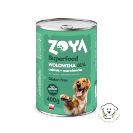 Superfood wołowina z cukinią i marchewką puszka – 400g ZOYA | Sklep Bebio 
