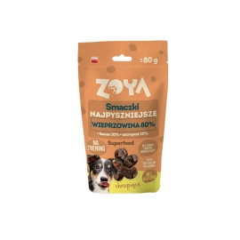 Smaczki dla psa Najpyszniejsze – wieprzowina 80g ZOYA | Sklep Bebio