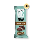 Purella BeRAW Baton Protein 38% - siemię lniane | zestaw 40g x 15 sztuk 100% naturalny superfood bez glutenu 15,2 g białka