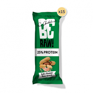 Baton BeRAW Protein 25% - salty peanut | 40g x 15 sztuk