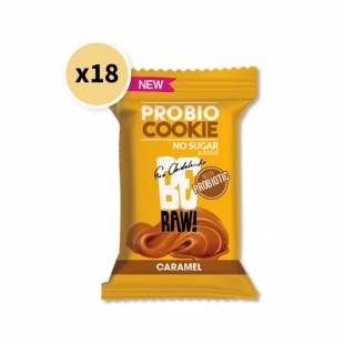 Zestaw BeRAW Probiocookie Caramel 18 g x 18 sztuk		