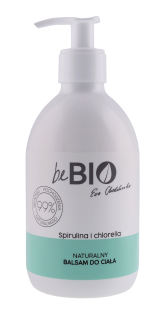 beBIO Cosmetics Naturalny balsam do ciała SPIRULINA I CHLORELLA | 400ml 99% naturalnych składników