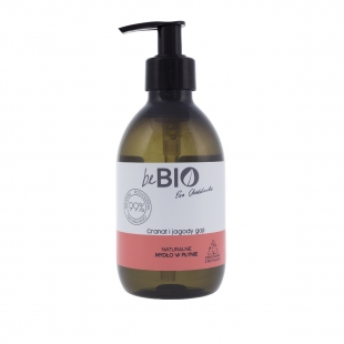 beBIO Cosmetics Naturalne Mydło w płynie z jagodami goji i granatu 300ml 99% naturalnych składników