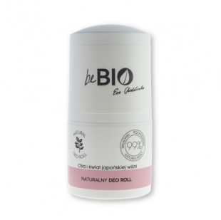 beBIO Cosmetics Naturalny Dezodorant Deo roll-on CHIA I KWIAT JAPOŃSKIEJ WIŚNI | 50ml