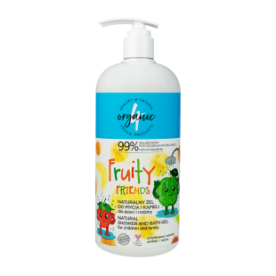 4organic Żel do mycia i kąpieli dla dzieci i rodziny Fruity dla wegan 1l