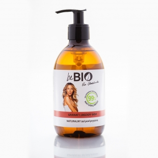 beBIO Cosmetics Naturalny żel pod prysznic GRANAT I JAGODY GOJI | 400ml 99% naturalnych składników