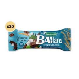 Zestaw Bakalland Ba!lans Baton Koncentracja Kokosowe Brownie | 20x 35g