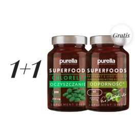 Chlorella Suplement diety 50g - 200 tabl. + GRATIS Ekstrakt z liści oliwki europejskiej Suplement diety  60 kaps. | Sklep Bebio