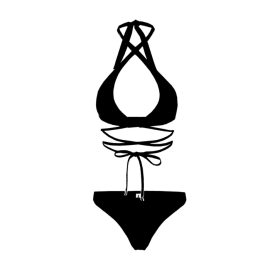 MISSION SWIM Strój dwuczęściowy ERRIN - black | Sklep Bebio