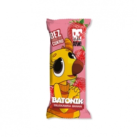 Baton owocowy BeRAW! Kids Truskawka Banan 25g, dla dzieci, wegański, bez dodatku cukru, bez konserwantów Ewa Chodakowska