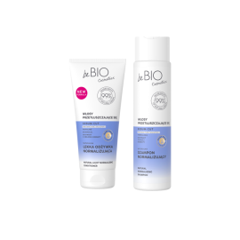 beBIO Cosmetics Zestaw Naturalny Szampon do włosów Przetłuszczających się + Odżywka do włosów przetłuszczających się
