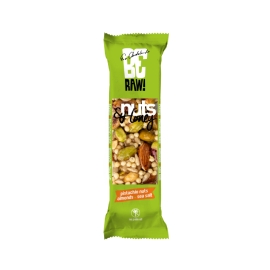 Baton orzechowy BeRAW! Nuts&Honey pistachio 30g, orzeszki ziemne, pistacje, bez konserwantów Ewa Chodakowska