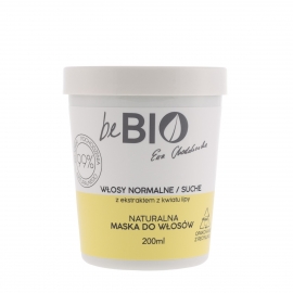 beBIO Cosmetics Naturalna maska do włosów normalnych / suchych 200ml 99% składników naturalnych