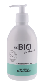 beBIO Cosmetics Naturalny balsam do ciała SPIRULINA I CHLORELLA | 400ml 99% naturalnych składników