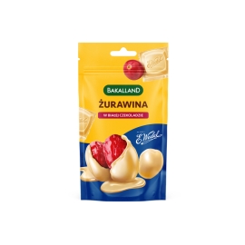 Żurawina w białej czekoladzie Bakalland 74g | Sklep Bebio