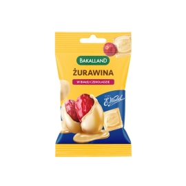 Bakalland Żurawina w białej czekoladzie 44g Bakalland | Sklep Bebio