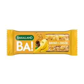 Baton zbożowy Bakalland BA! banan 40g, wegetariański, bez konserwantów Ewa Chodakowska