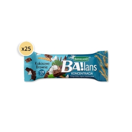 Zestaw Bakalland Ba!lans Baton Koncentracja Kokosowe Brownie | 25x 35g