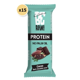 Purella BeRAW Baton Protein 26% Cocoa 40g 100% naturalny superfood bez glutenu 10 g białka| zestaw 40g x 15 sztuk 